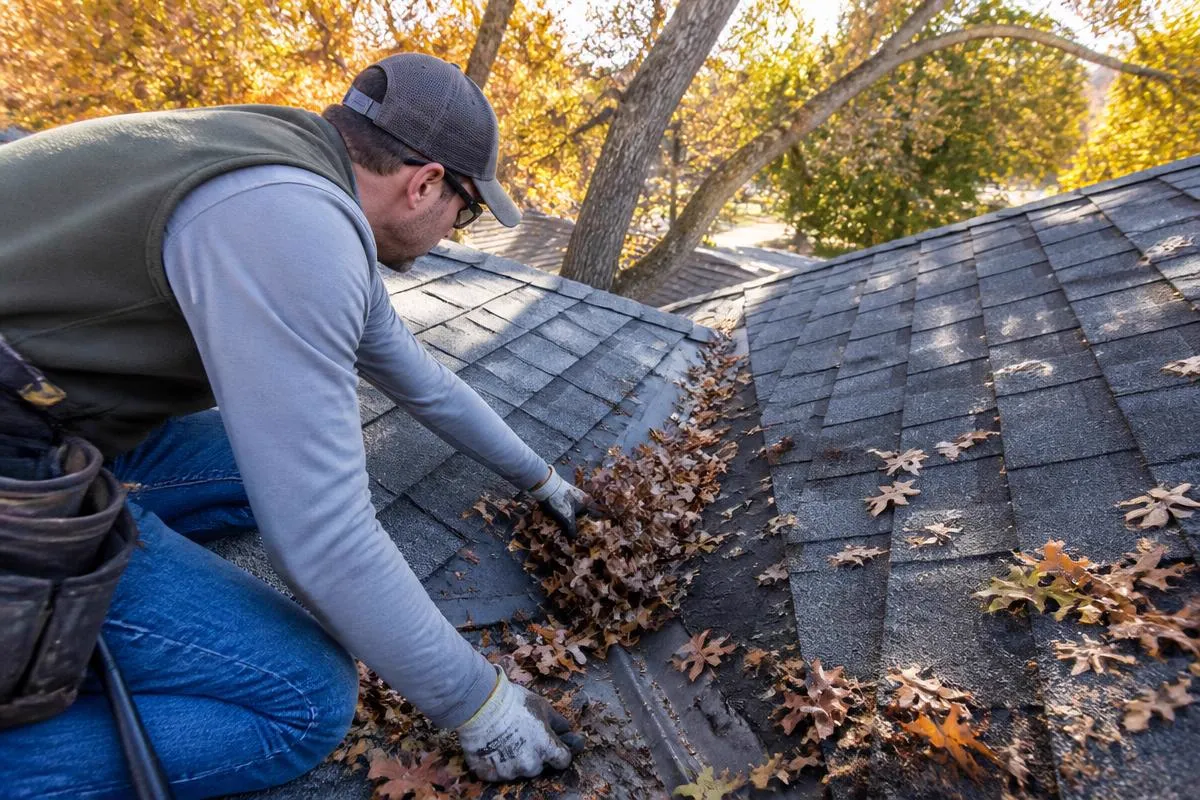 Roofing professional inspecting a roof in Chico, California