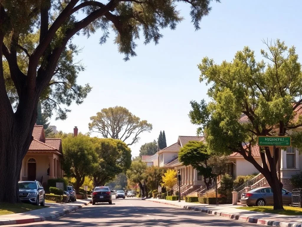 Highland Park neighborhood in Los Angeles, California