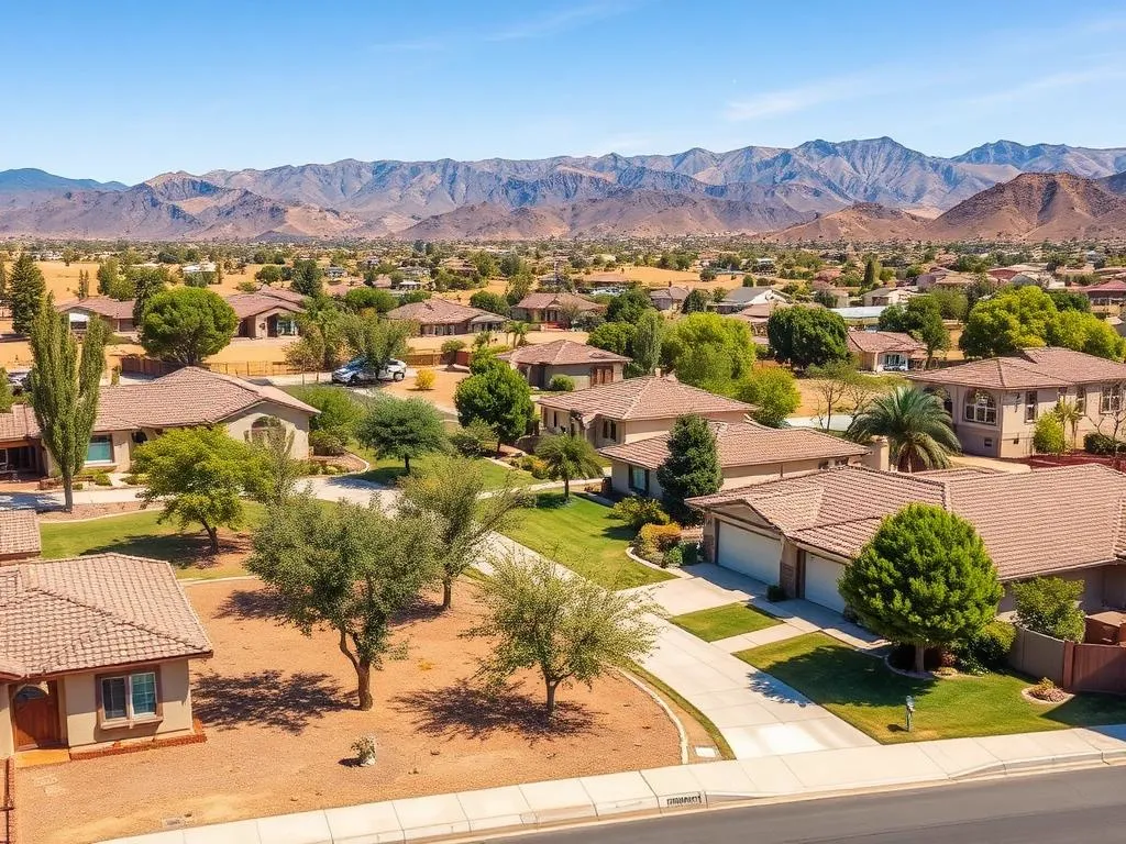 Arrowhead Suburban Farms neighborhood in San Bernardino, California