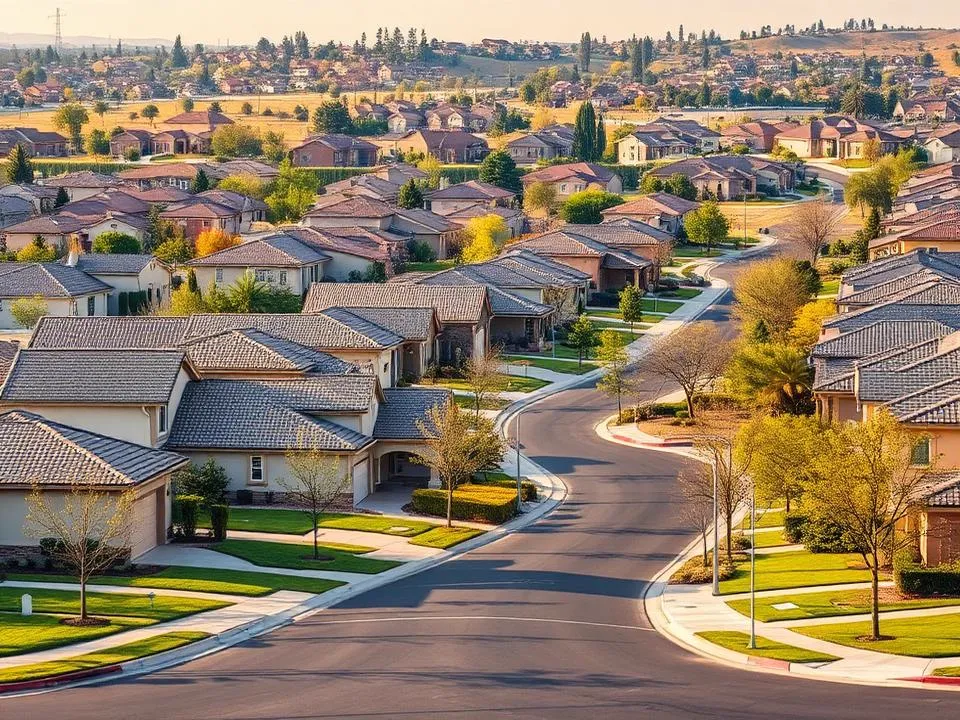 Spanos Park neighborhood in Stockton, California
